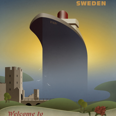 Fårö Poster 50x70 cm - Flaggskeppet